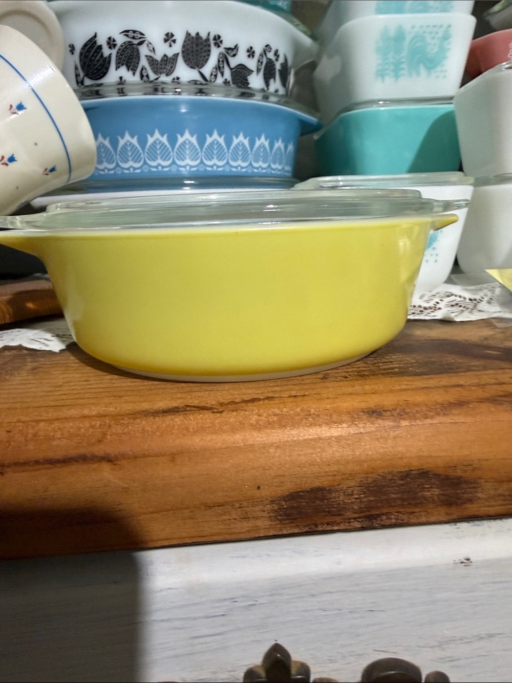 Pyrex Yellow 471 Casserole Dish with Clear Lid